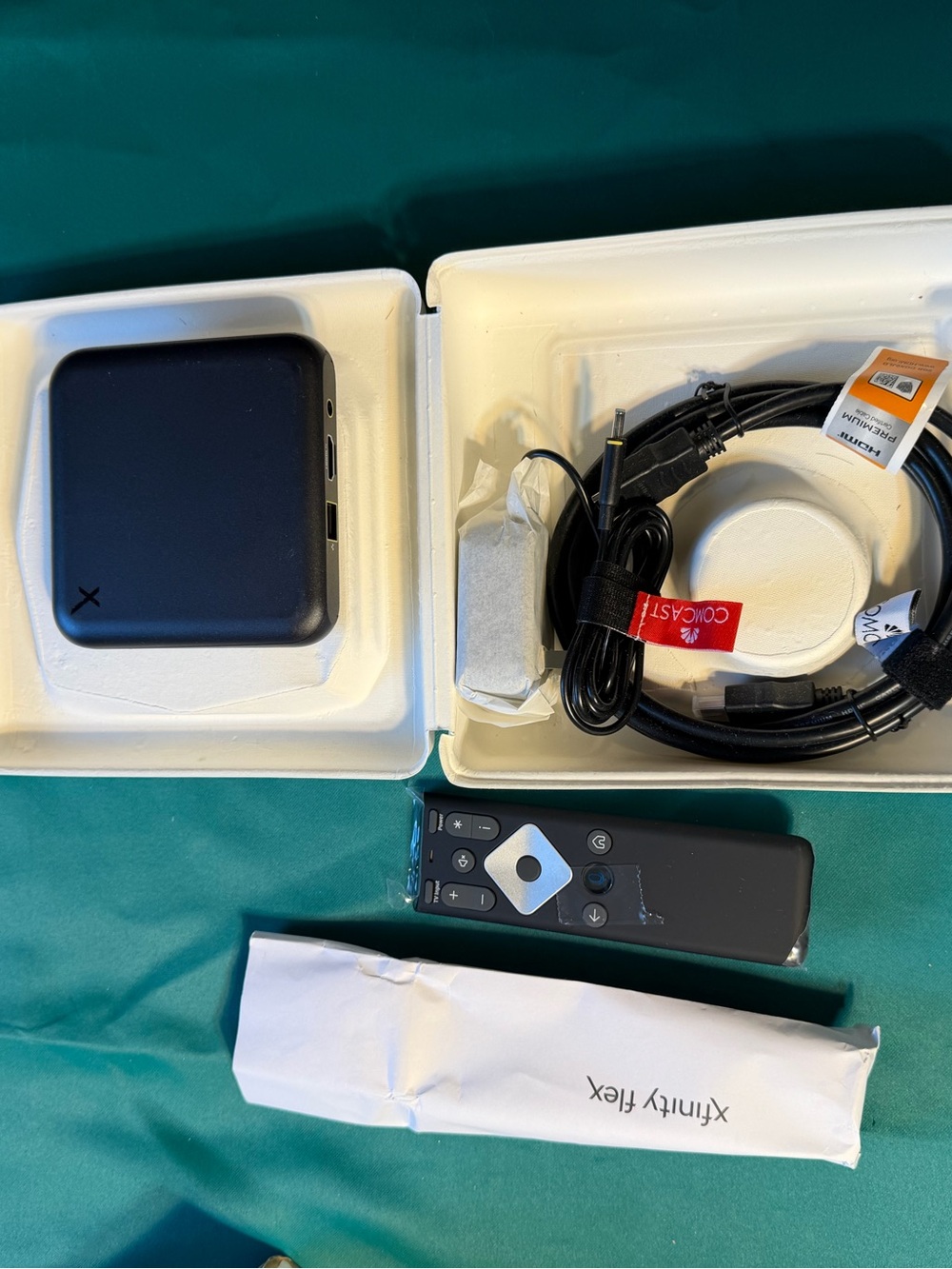 Xfinity Flex Streaming TV Box with Remote and Cables - Black